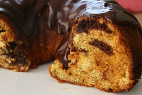 Banana Butterscotch Chocolate Cake