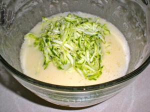 Zucchini in the batter