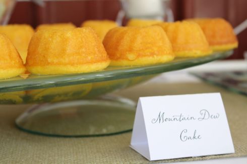 On the dessert table