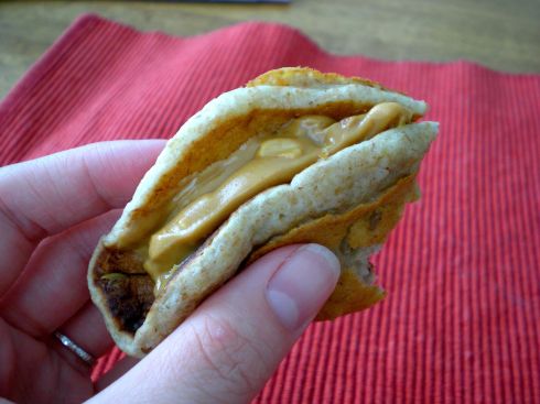 Peanut butter-Pancake Taco